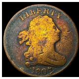1807 Copper Half Cent NEARLY UNCIRCULATED
