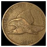 1857 Flying Eagle Cent NEARLY UNCIRCULATED