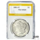 1881-CC Morgan Silver Dollar PGA MS64