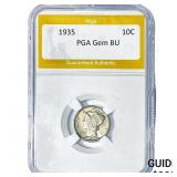 1935 Mercury Silver Dime PGA BU