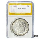 1886 Morgan Silver Dollar PGA MS65
