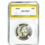 1939 Washington Silver Quarter PGA PR67