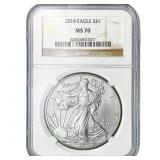 2014 Silver Eagle NGC MS70