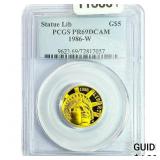 1986-W 1/4oz Gold Liberty $5 PCGS PR69 DCAM