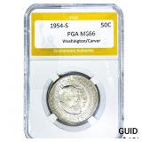 1954-S Washington Carver Half Dollar PGA MS66