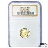 1948-D Roosevelt Dime NGC MS67