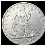 1853 Arrows Seated Liberty Half Dollar CHOICE AU