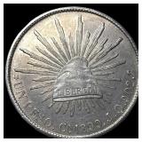 1899-Mo J Mexico Silver Peso UNCIRCULATED