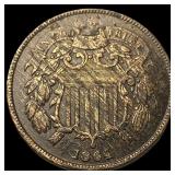 1864 Copper Two-Cent Piece CLOSELY UNCIRCULATED