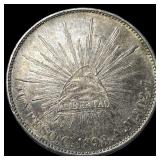 1898-Mo Mexico Silver Peso CHOICE AU