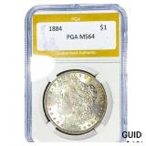 1884 Morgan Silver Dollar PGA MS64
