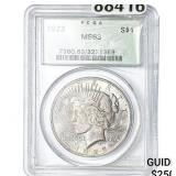 1923 Silver Peace Dollar PCGS MS63