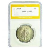 1939 Walking Liberty Half Dollar PGA MS68