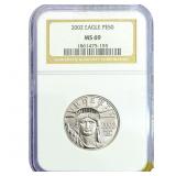 2002 1/2oz Platinum Eagle $50 NGC MS69