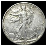1934-S Silver Half Dollar Walking Liberty NEARLY U