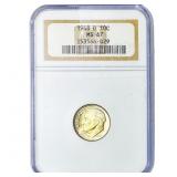 1948-D Roosevelt Dime NGC MS67