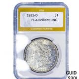 1881-O Morgan Silver Dollar PGA Brilliant UNC