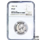 1953 Jefferson Nickel NGC  PF67