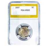 1937 Buffalo Nickel PGA MS65