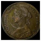 1860 Great Britain Copper 1/2 Penny Beaded Boarder