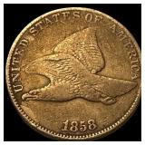 1858 Flying Eagle Cent NEARLY UNCIRCULATED