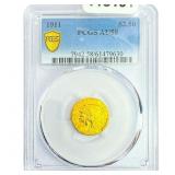 1911 $2.50 Gold Quarter Eagle PCGS AU58