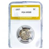 1937 Buffalo Nickel PGA MS68