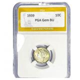 1939 Mercury Silver Dime PGA BU