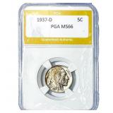 1937-D Buffalo Nickel PGA MS66