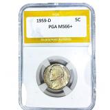 1959-D Jefferson Nickel PGA MS66+