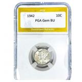 1942 Mercury Silver Dime PGA BU