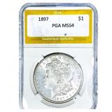 1897 Morgan Silver Dollar PGA MS64