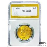 1932 $10 Gold Eagle PGA MS64