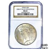 1934-D Silver Peace Dollar NGC MS63