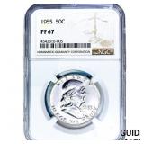 1955 Franklin Half Dollar NGC PF67