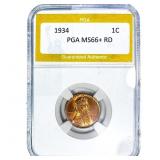 1934 Wheat Cent PGA MS66+ RD
