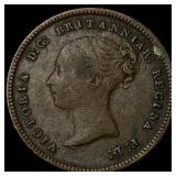 1844 Ceylon Copper Half Farthing
