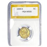 1939-D Jefferson Nickel PGA MS66