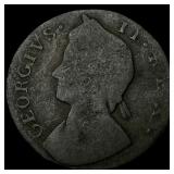 1737 Great Britain Copper 1 Farthing KM 572