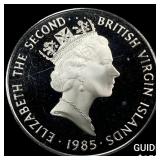 1985 British Virgin Islands Silver $20 Proof