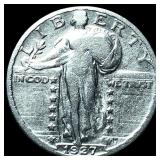 1927-S Silver Standing Liberty Quarter  LIGHTLY C