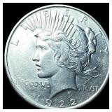 1922-D Silver Peace Dollar CLOSELY  UNCIRCULATED