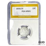 1830/29 Capped Bust Dime PGA MS61