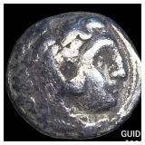 Macedonian Alexander III 4th Silver Drachm NEARLY