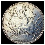 1910 Mexico Silver Peso NEARLY UNCIRCULATED