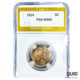 1914 Buffalo Nickel PGA MS64