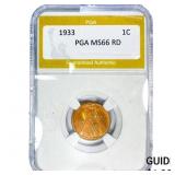 1933 Wheat Cent PGA MS66 RD