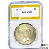 1926 Silver Peace Dollar PGA MS63