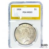 1926 Silver Peace Dollar PGA MS63
