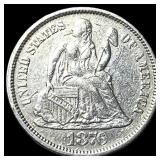 1876 Seated Liberty Dime CLOSELY UNCIRCULATED
